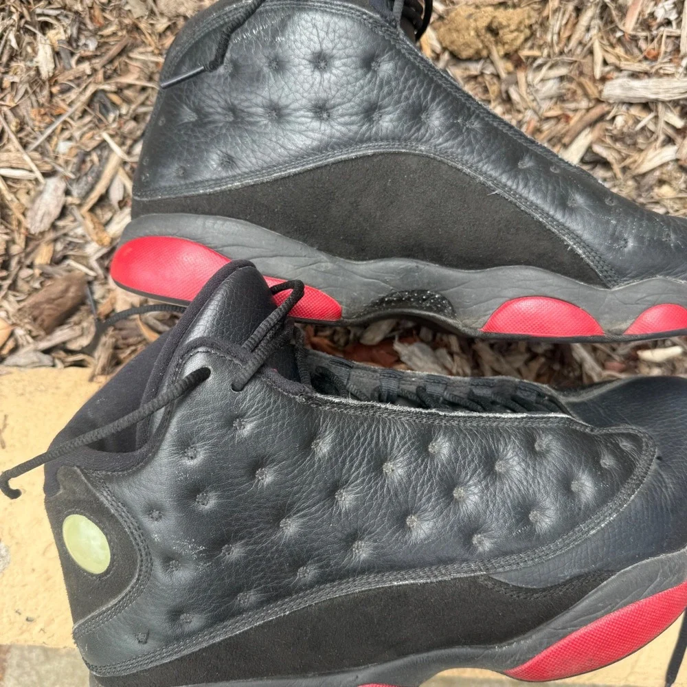Jordan 13 Retro Dirty Bred Mens Size 11 Black Gym Red Basketball Shoes